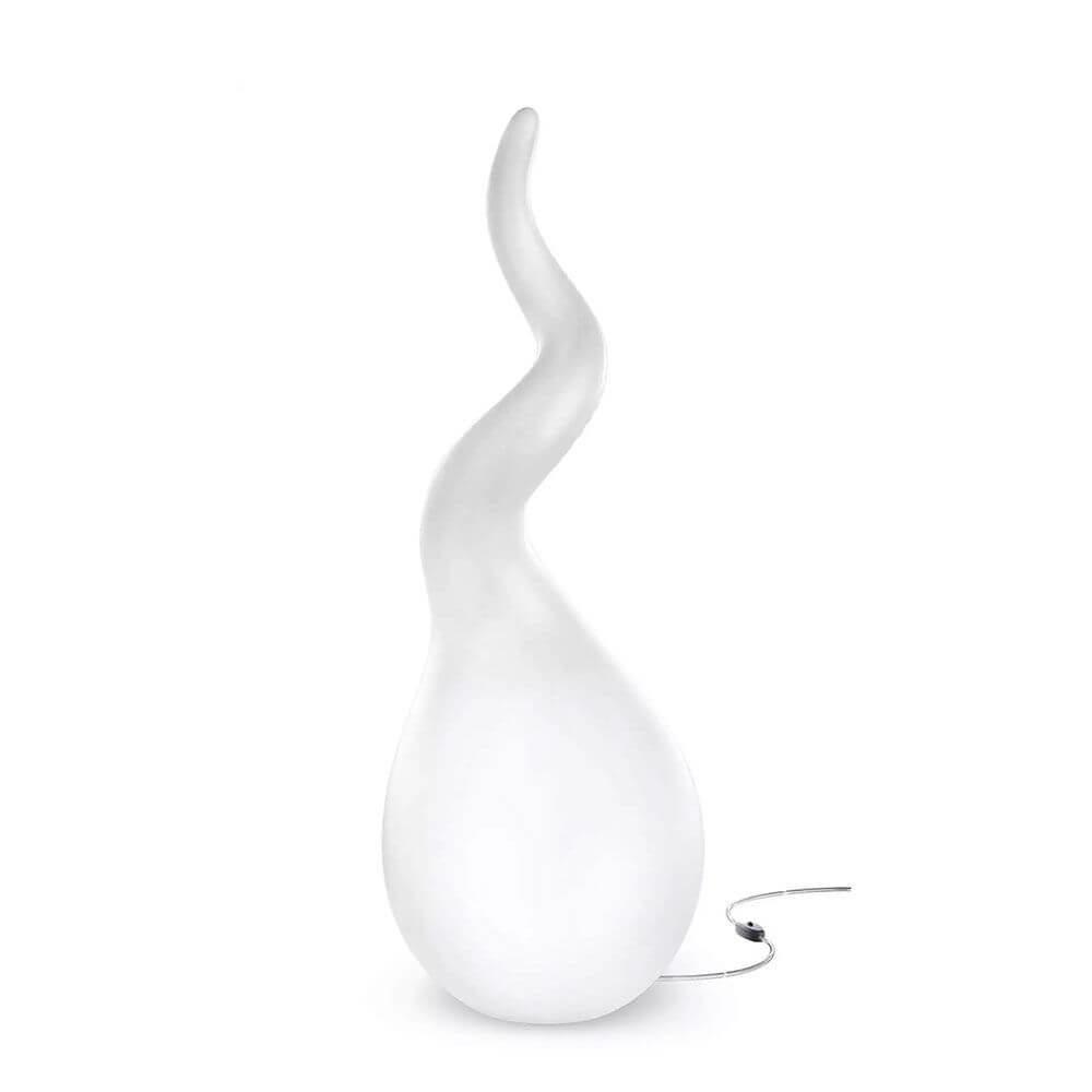 Alien XL Stehleuchte 111cm Liquid-Light Weiß in eleganter, schlanker Form.
