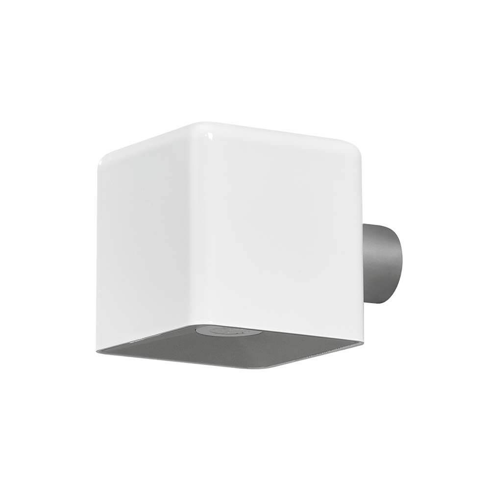 Amalfi LED Außen-Wandleuchte inkl. Trafo 12V Weiß - moderne quadratische Wandlampe in Weiß.
