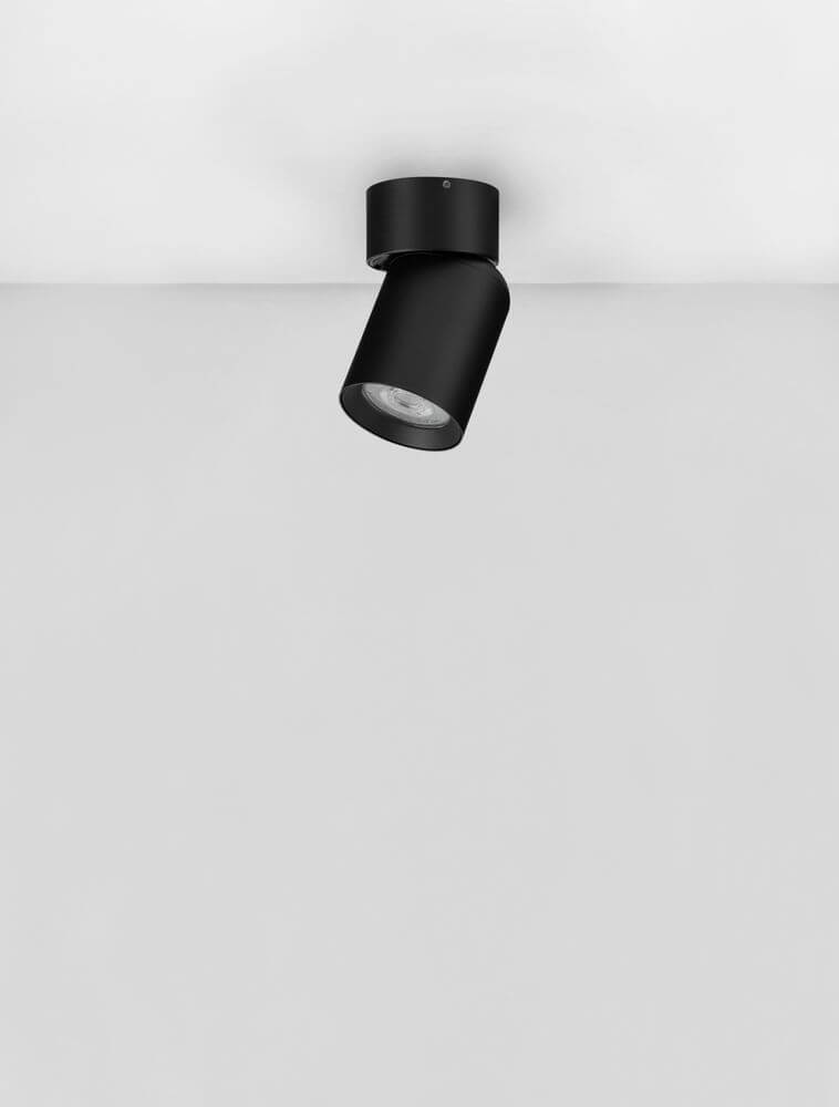 Amecy Deckenleuchte Ø 6cm GU10 in modernen schwarzen Design für stilvolle Raumbeleuchtung.