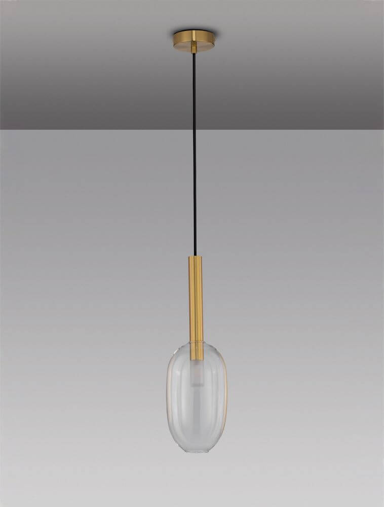 Amelia Pendelleuchte Ø 14cm in modernem Design, hochwertige Materialien, ideal für Wohn- und Schlafräume