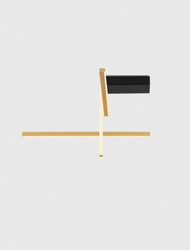 Antama LED Deckenleuchte 3-flammig in modernem Design mit goldenen und schwarzen Elementen.