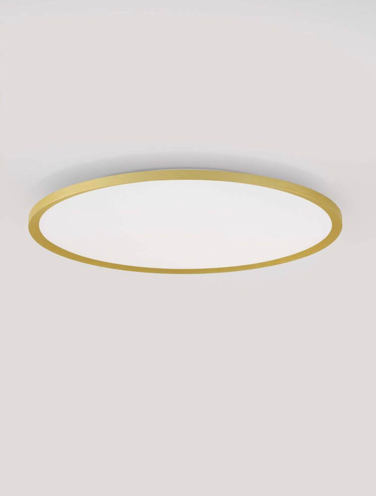 Aoton Deckenleuchte Ø 60cm Rund 3000K in edlem goldfarbenen Design und eleganter, runder Form.
