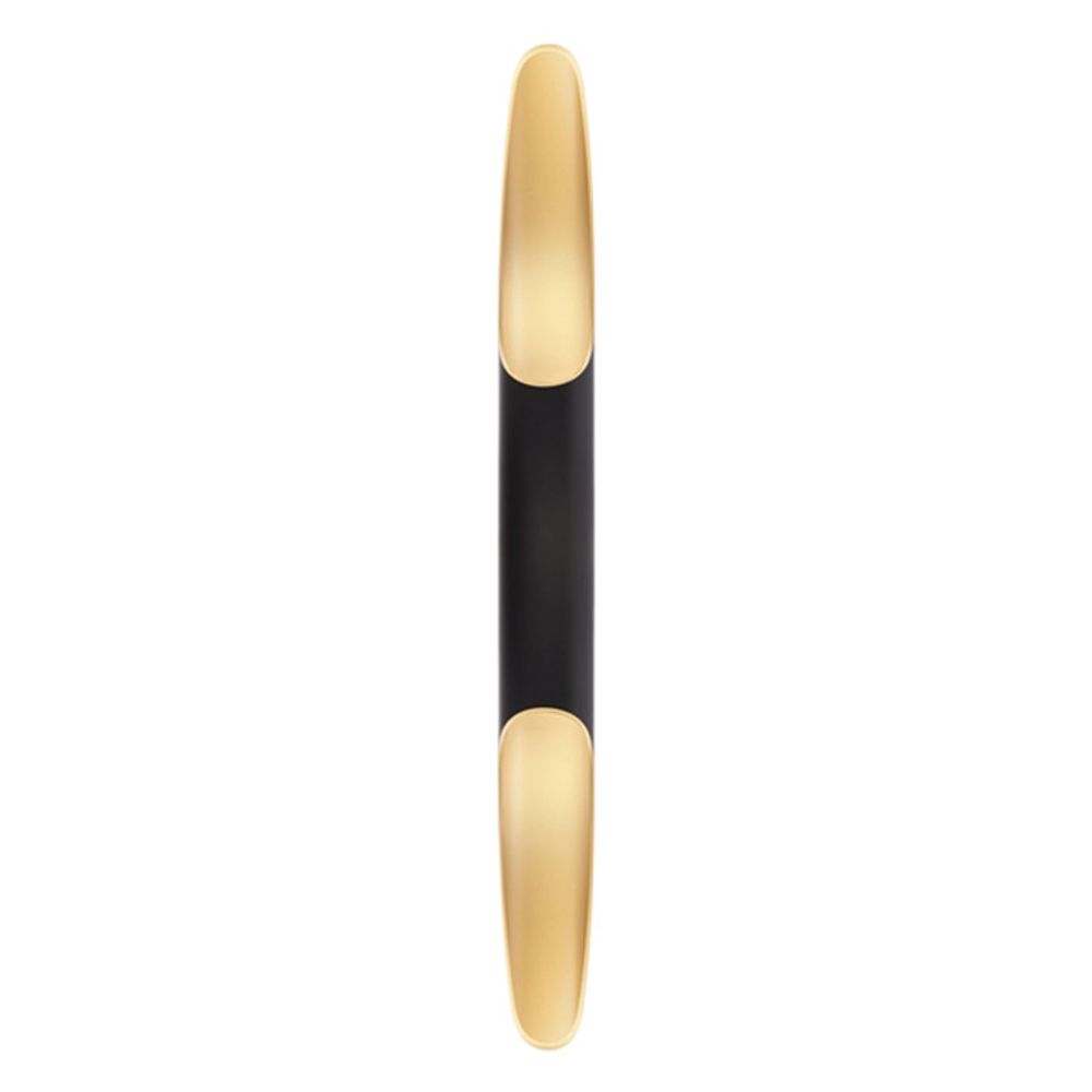 Apo 80 LED-Wandleuchte mit modernem Design in Schwarz und Gold, flexibel dimmbar, warmweißes Licht.