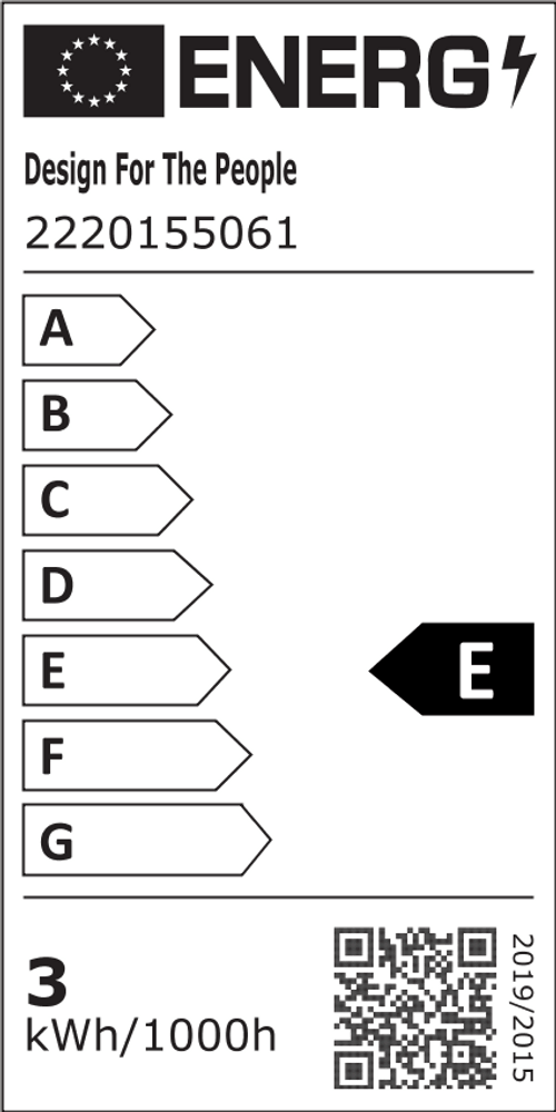 Energieeffizienzlabel für Arcello LED Außen Akku Tischleuchte mit Bewertung E.
