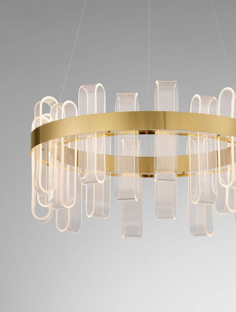 Argo LED Pendel Ø 60cm med elegante, buede linjer og dekorative elementer.