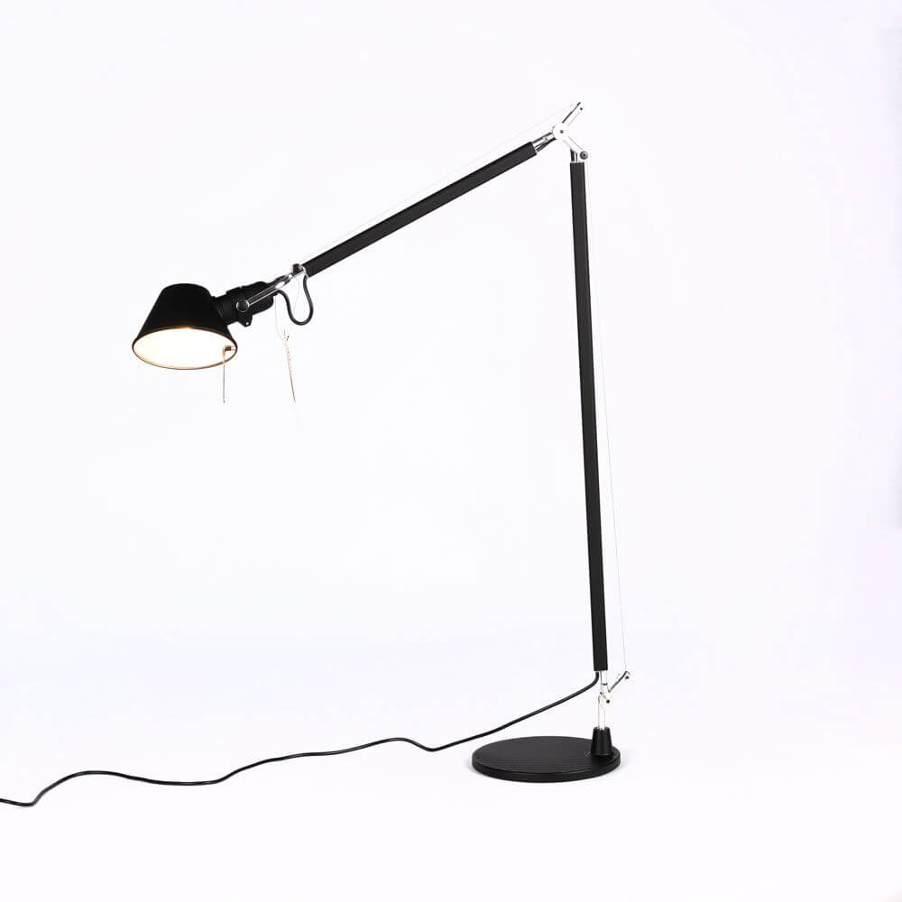 Artemide Tolomeo Lettura Stehlampe mit LED-Leuchtmittel Dimmbar in schwarzem Design