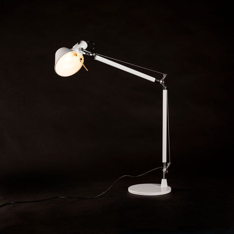 Artemide Tolomeo Tavolo Tischleuchte in Weiß mit dimmbarem LED-Leuchtmittel, ideal für Schreibtische.