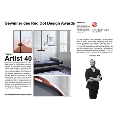 Artist 40 LED Pendelleuchte Kupfer