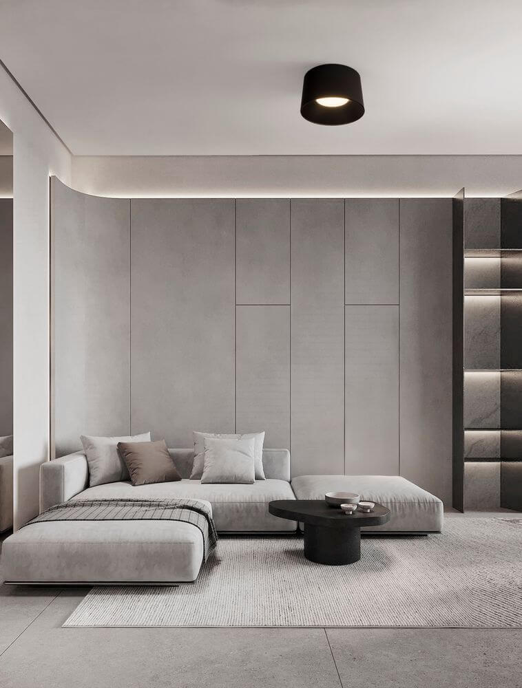 Atil LED Deckenleuchte Ø 50cm 3000K in modernem Esszimmer mit skandinavischem Stil und gemütlichem Licht.