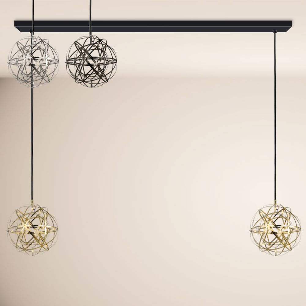 s.luce Atom LED dining table pendant light 2 to 5-light beam 160cm