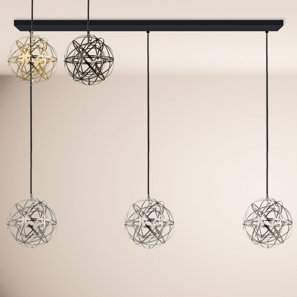 s.luce Atom LED Esstisch-Pendelleuchte 2 bis 5-flammig Balken 160cm