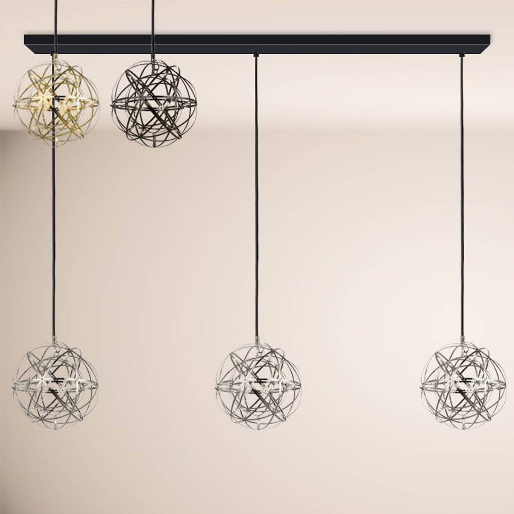 s.luce Atom LED dining table pendant light 2 to 5-light beam 160cm