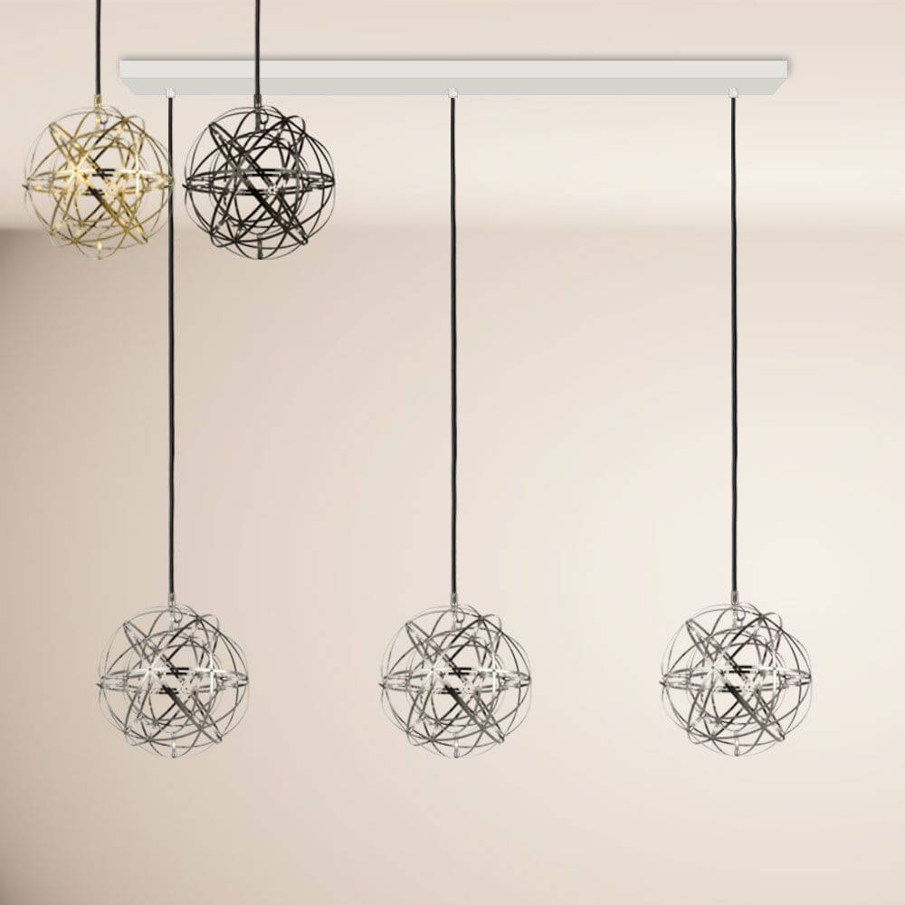 s.luce Atom LED dining table pendant light 2 to 5-light beam 120cm