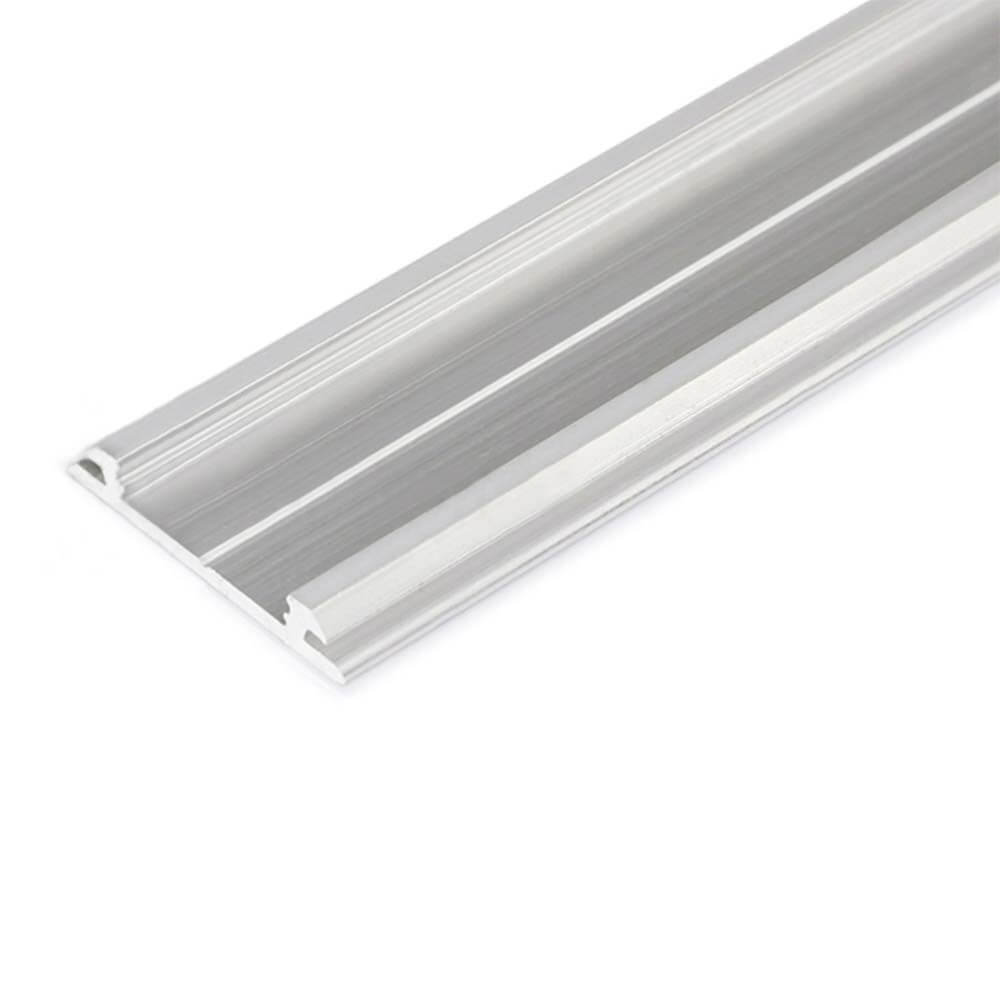 Aufbau-Biegeprofil 200cm Alu-roh ohne Abdeckung für LED-Strips - flexibles Aluminium-Profil