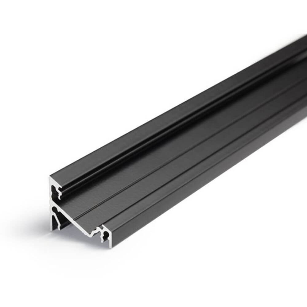 Aufbau-Eckprofil 30° 200cm Schwarz für LED-Strips