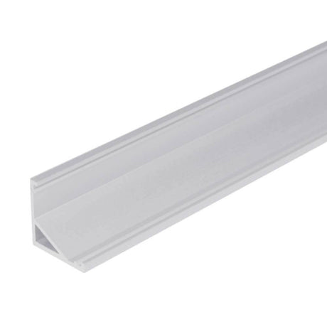 Overflademonteret hjørneprofil 30° & 60° 200cm anodiseret aluminium uden dæksel - professionel LED-Strip systemprofil