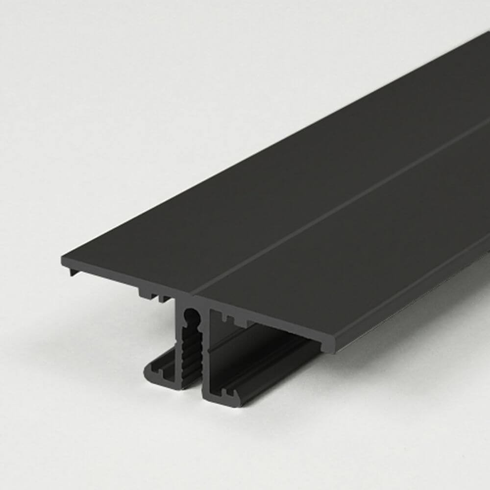 Aufbau-Wandprofil T-Form 200cm Schwarz für LED-Strips - Aluminiumprofil für LED-Beleuchtung