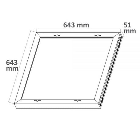 Bouwframe wit voor LED -paneel 625