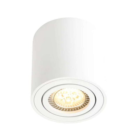 Aufbaustrahler Sabonis, modernes Aubaudownlight mit verstecktem Kippscharnier für flexible Lichtausrichtung.