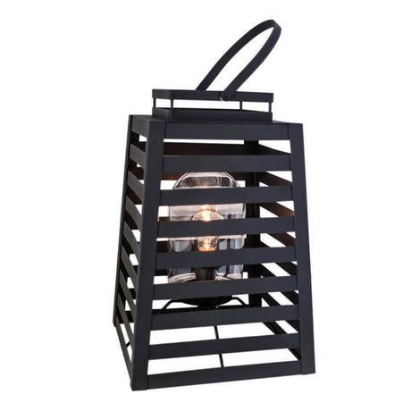 Yankton outdoor floor light IP44 sand black in a stylish design with handle for outdoor use, ideal for the terrace or entrance area.