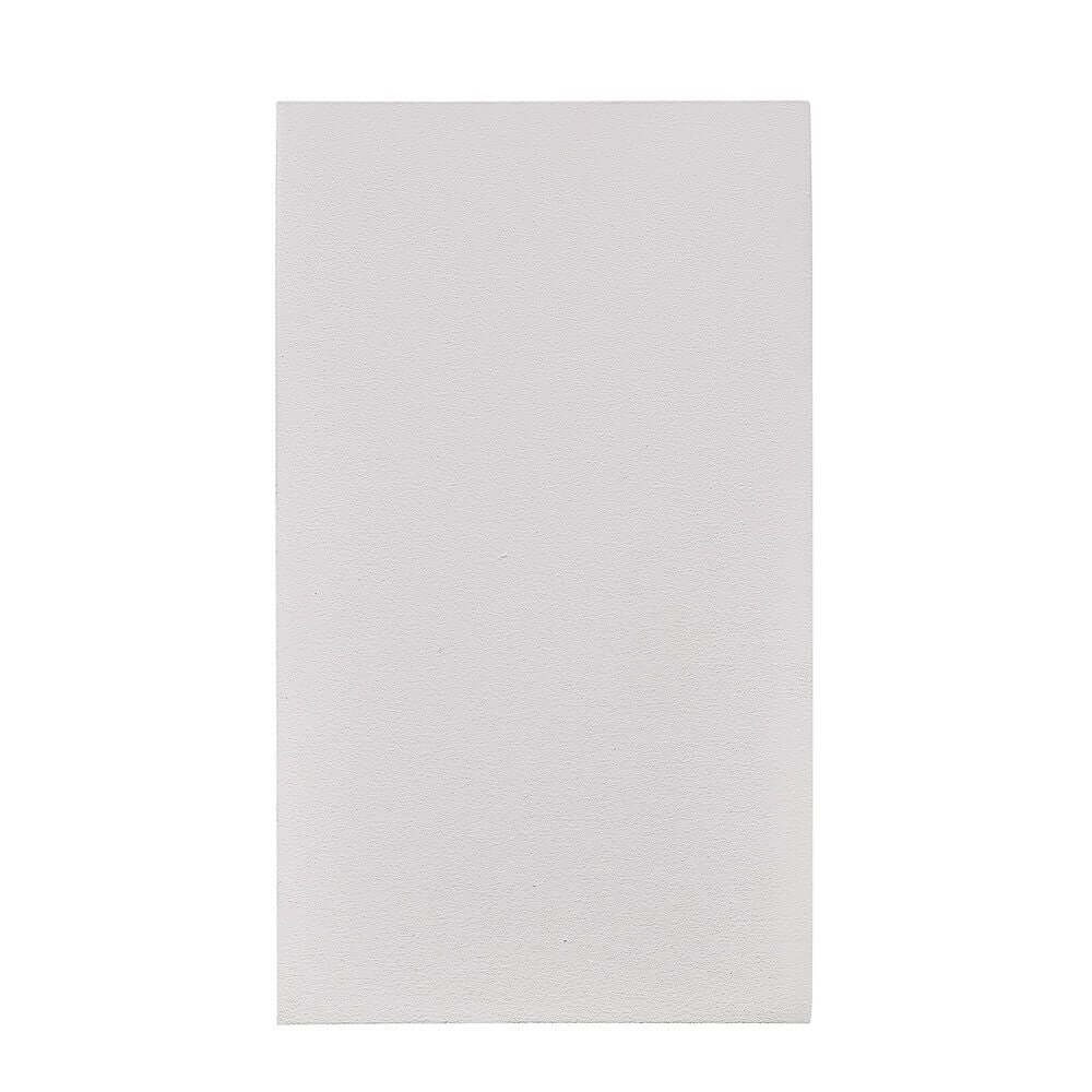 Außen-Wandleuchte Canto Maxi Kubi 2 IP44 Weiß auf weißem Hintergrund, minimalistisches skulpturales Design.