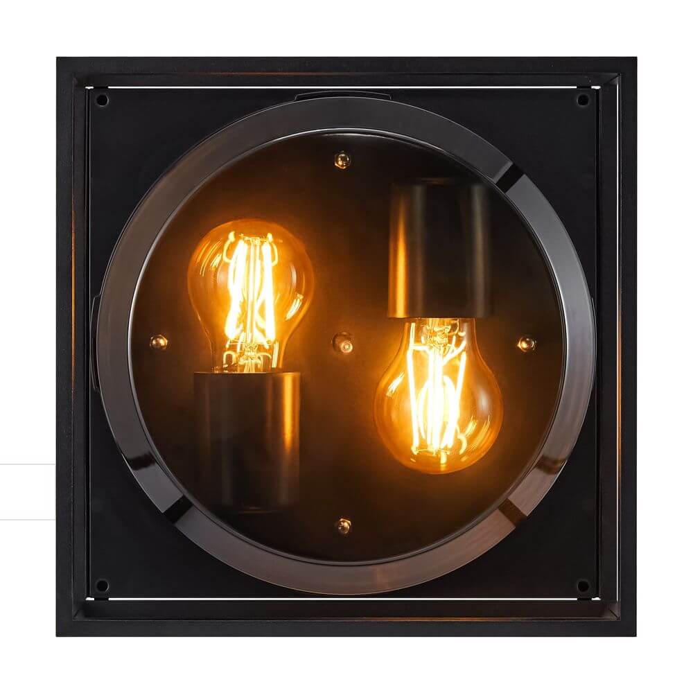 Außendeckenlampe Griffin IP44 mit zwei Glühbirnen in modernem Design