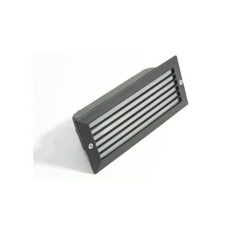 Außenwandeinbauleuchte ESCA IP44 Schwarz modernes Design mit Glasdiffusor für Außenbereiche