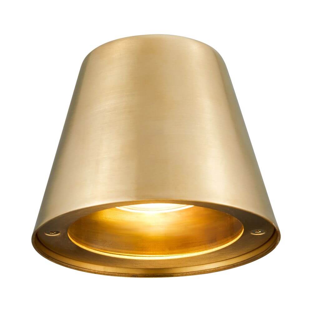 Außenwandlampe Aleria IP44 in elegantem Golddesign für Außenbereich.
