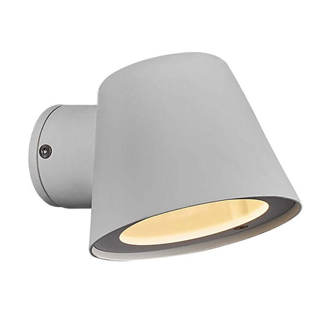 Außenwandlampe Aleria IP44 in Grau mit modernem Design und warmem Licht für den Außenbereich