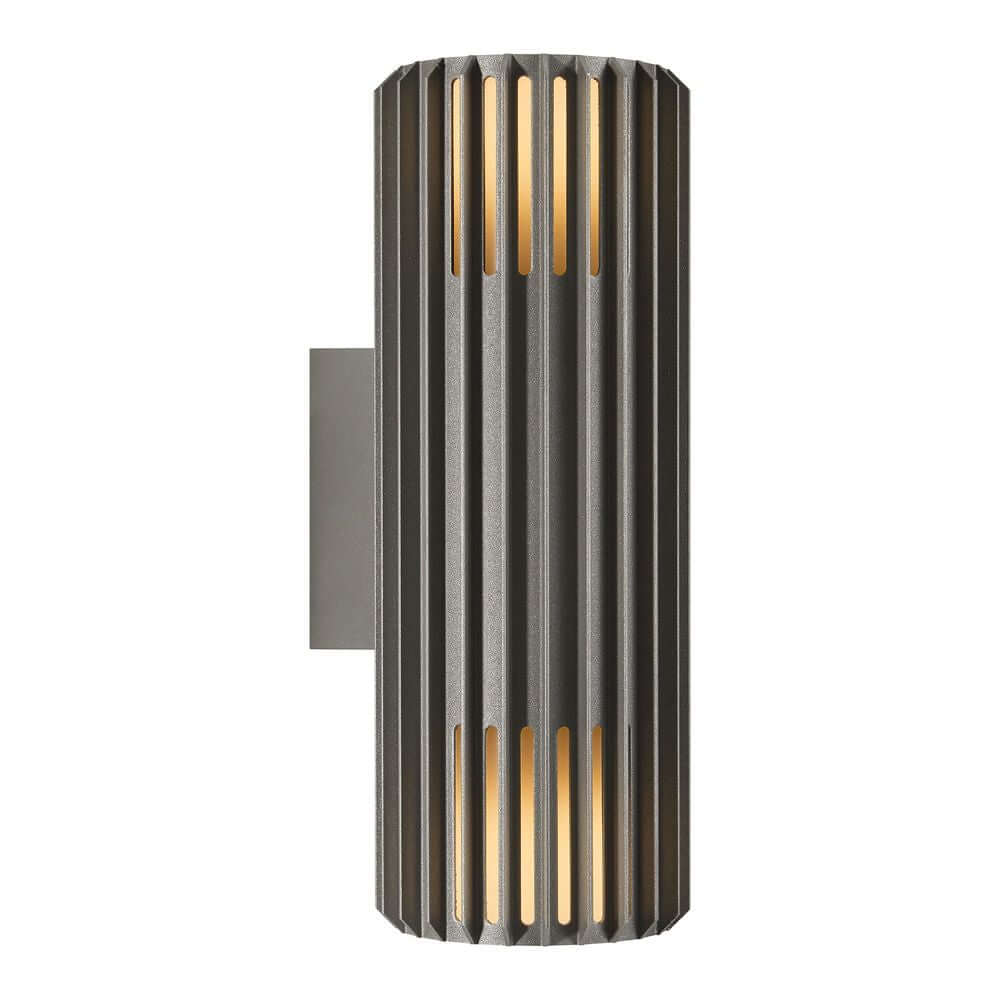 Außenwandlampe Aludra Double Seaside IP54 in modernem, skulpturalen Design für Außenbereiche.