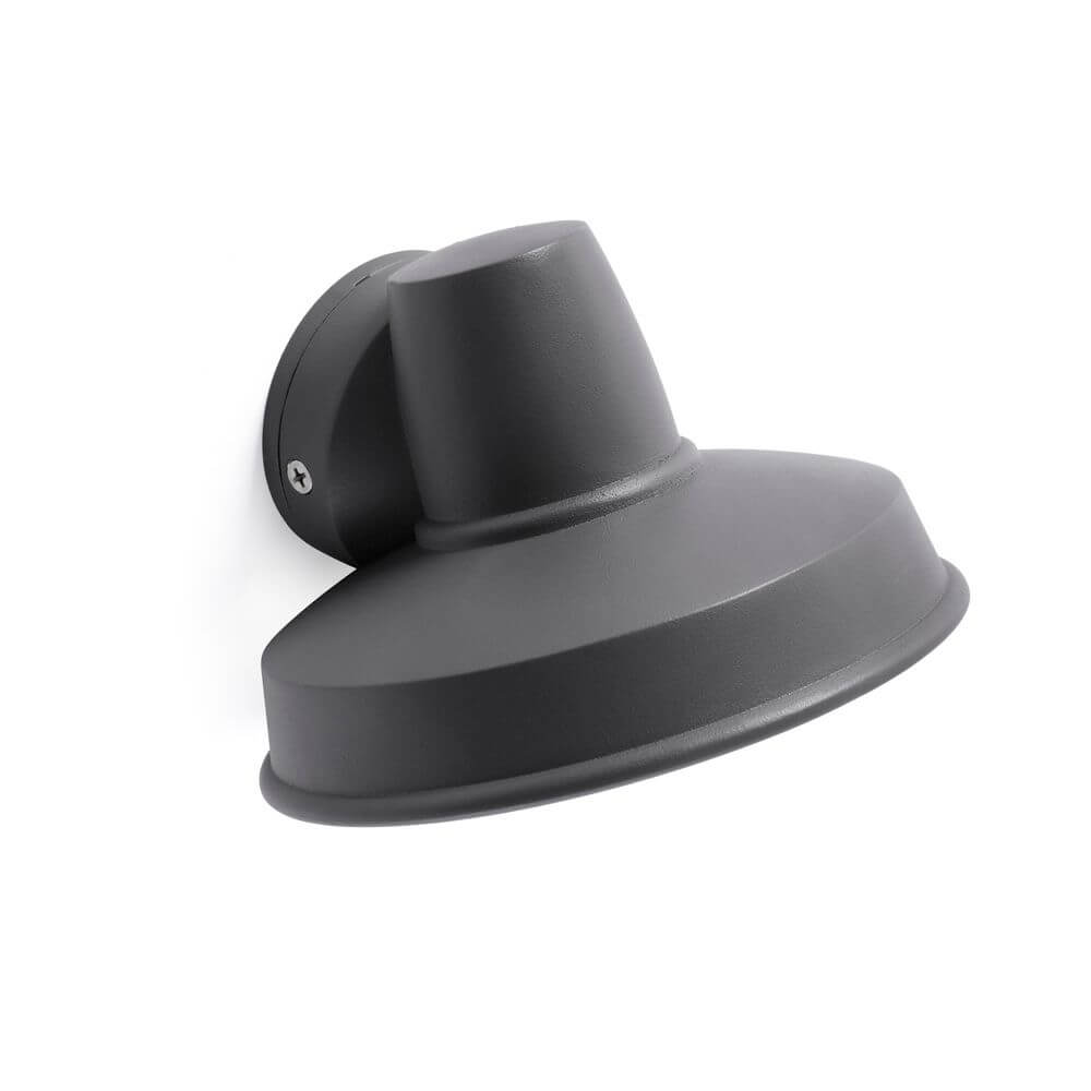 Außenwandlampe BRONX IP44 Dunkelgrau aus hochwertigem Metall für Außenbereiche.