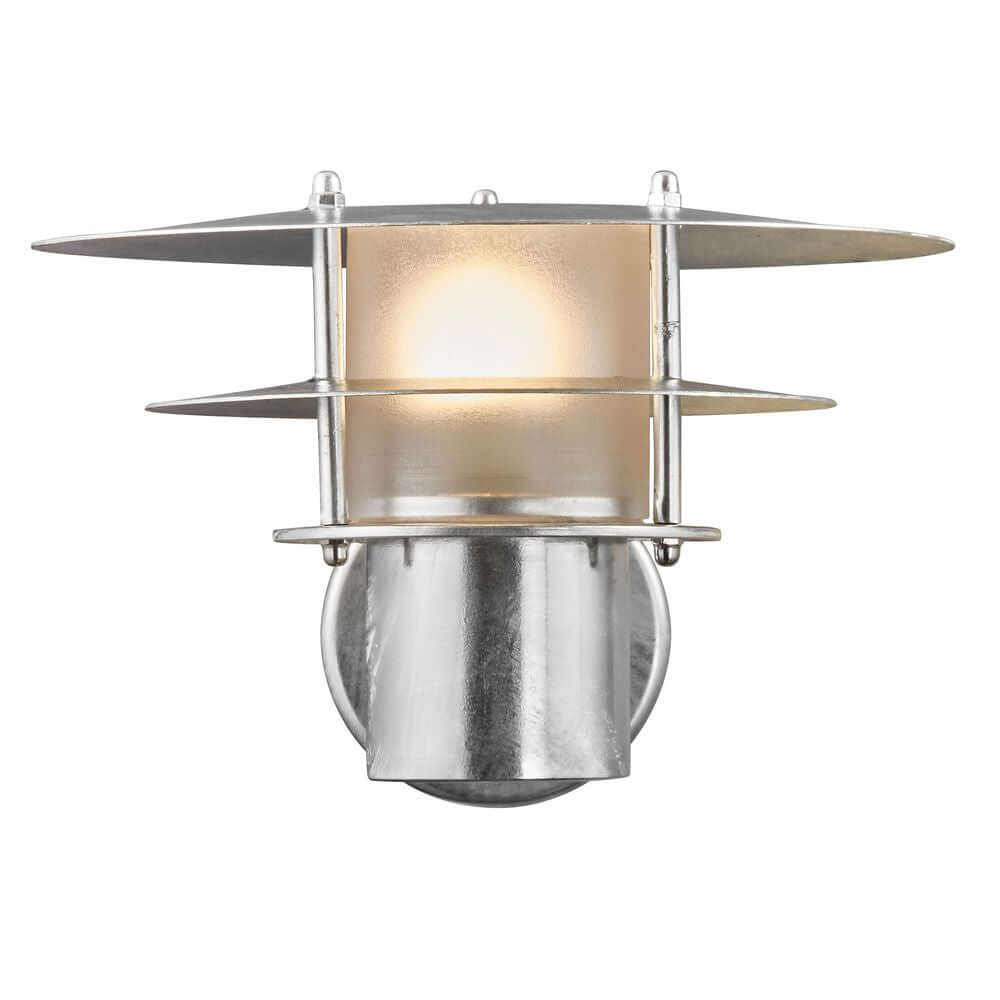 Außenwandlampe Bastia 24 IP54 in Silber mit modernem Design und edlem Licht.