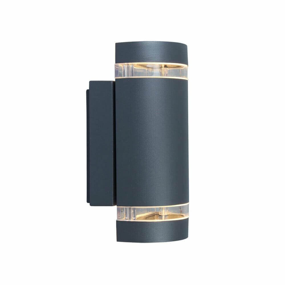 Außenwandlampe Focus IP44 Anthrazit - moderne Außenleuchte aus Metall mit seitlichem Lichtschlitz.