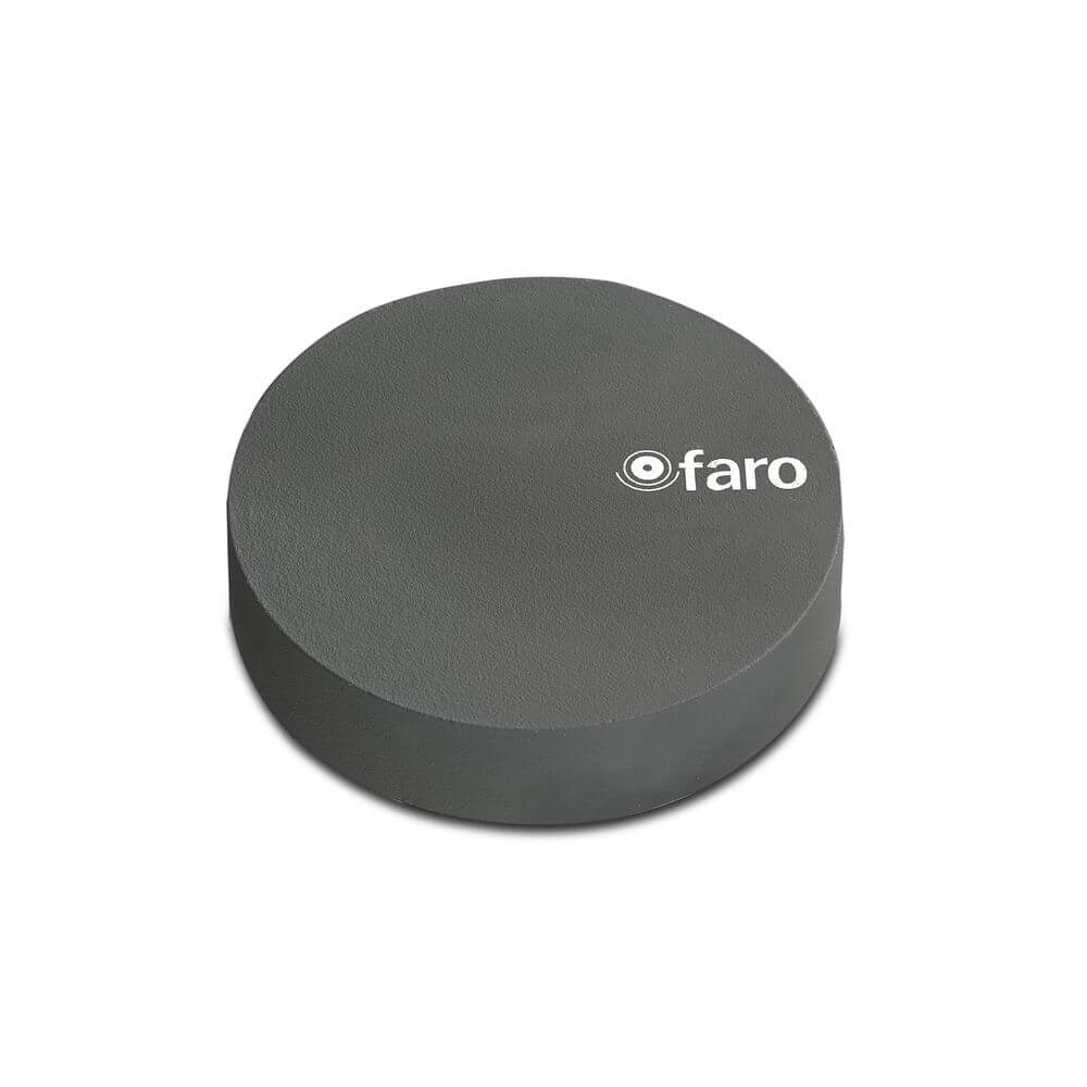 Außenwandlampe STEPS IP44 Dunkelgrau von Faro, runde graue Lampe für Außenbereich.