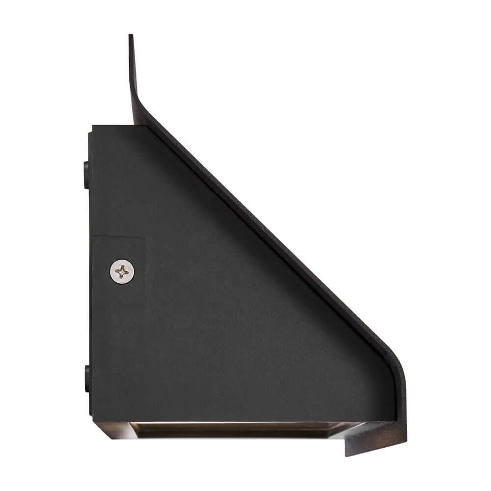 Außenwandlampe Tadas IP54 in modernem Design von der Seite, schwarze Oberfläche, minimalistische Linienführung.