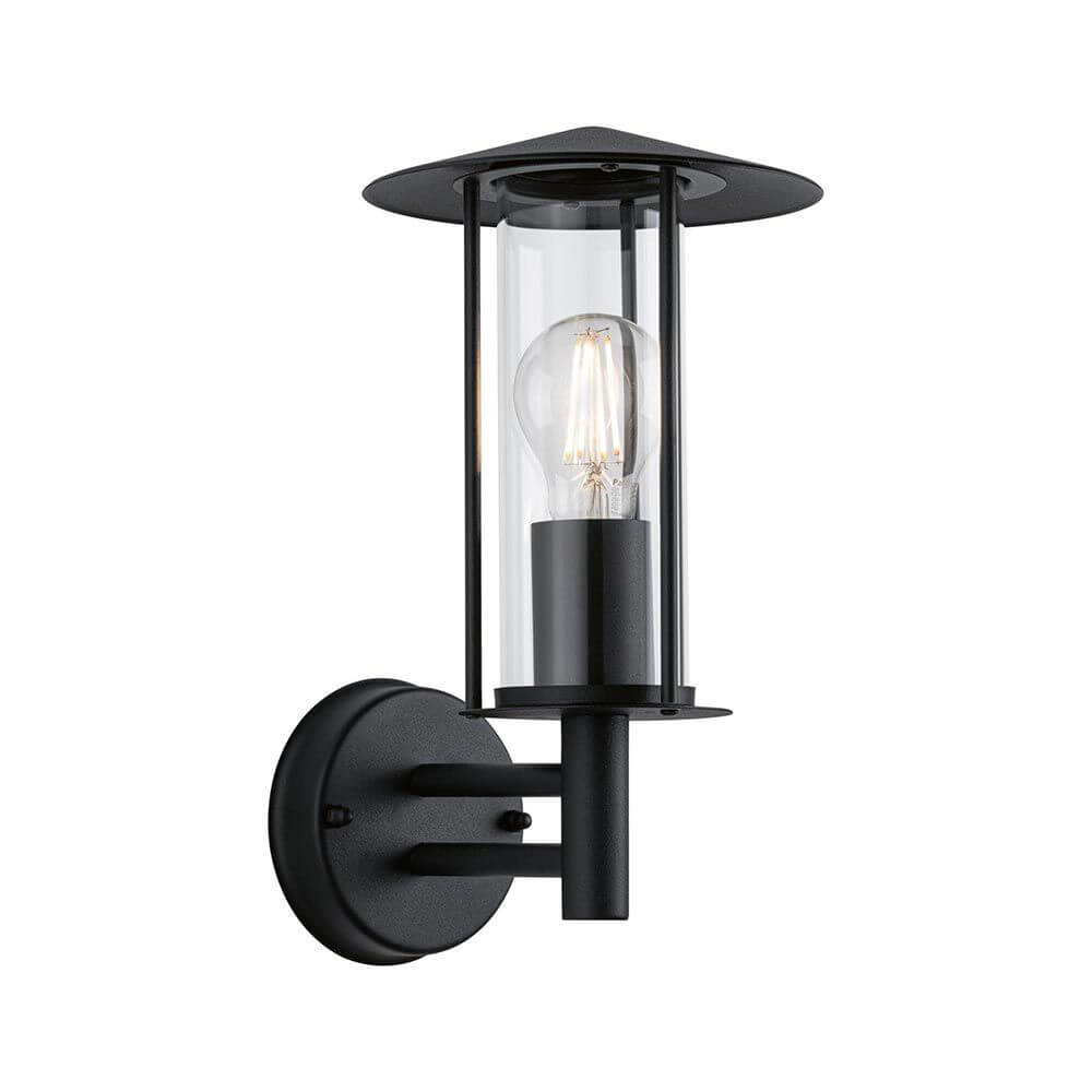 Außenwandleuchte Classic Dunkelgrau Metall Glas mit klarem Glas und modernem Design für den Außenbereich
