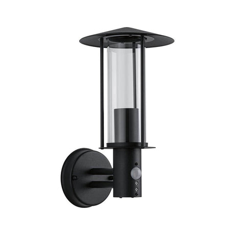 Sensor Außenwandleuchte Classic Dunkelgrau Metall Glas mit Bewegungsmelder für den Außenbereich.
