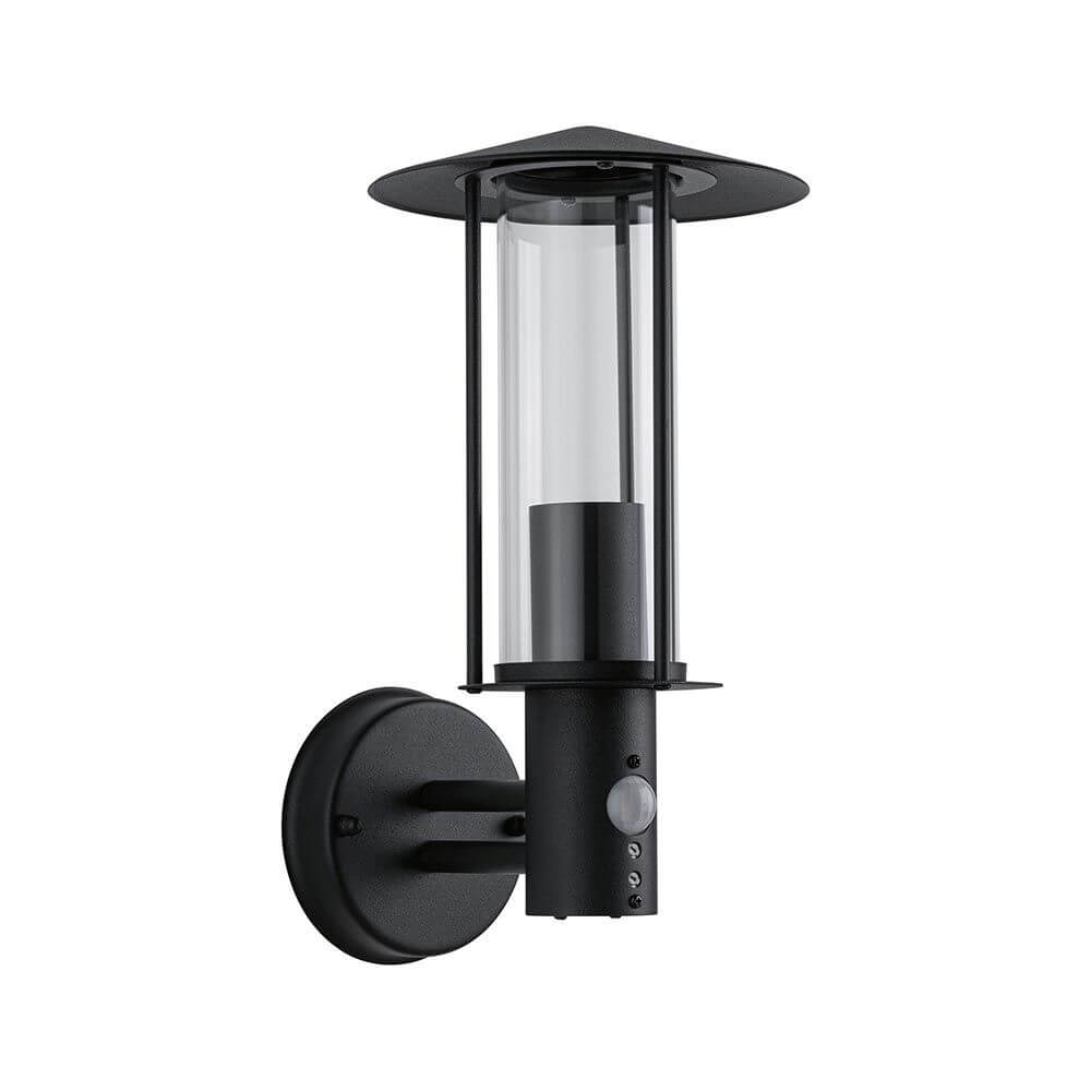 Sensor Außenwandleuchte Classic Dunkelgrau Metall Glas mit Bewegungsmelder für den Außenbereich.