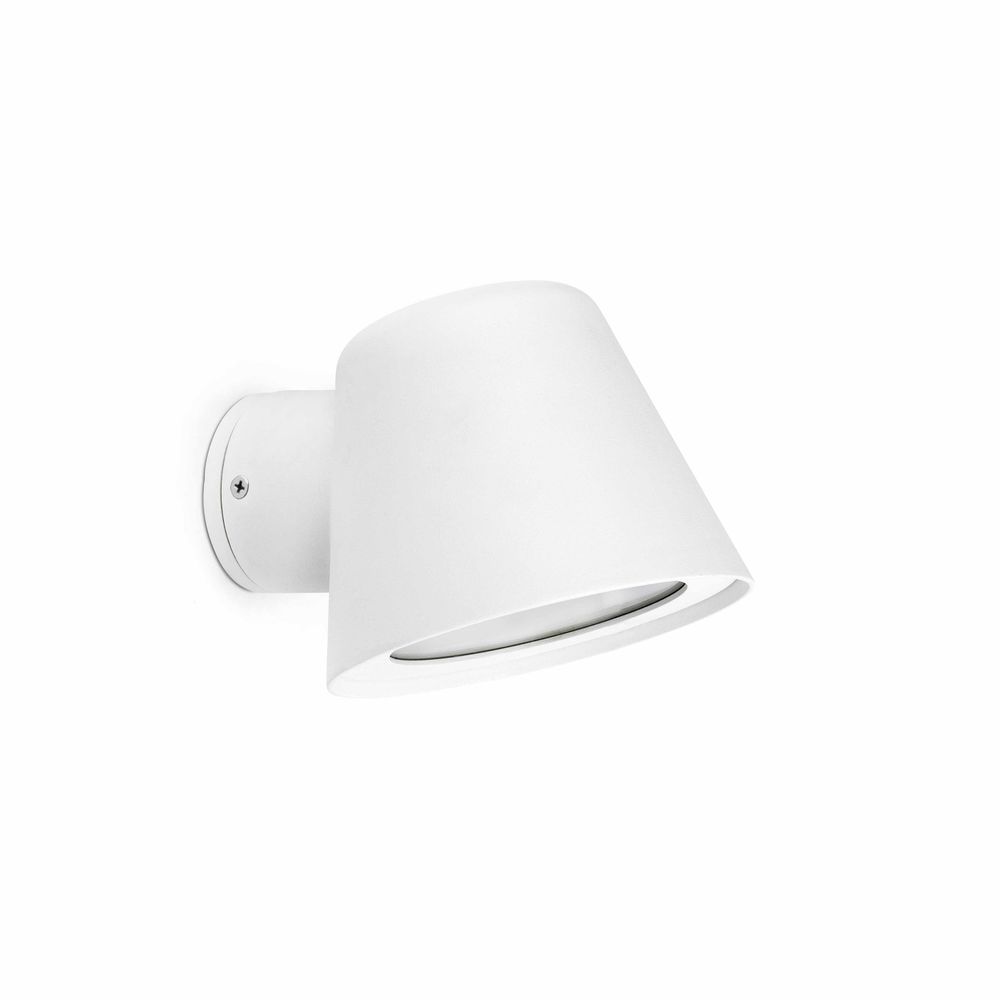 Utendørs vegglampe GINA GU10 IP44 i elegant hvit, ideell for uteområder.