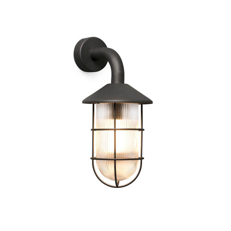 Outdoor wall light HONEY IP54 black mounted on the wall with vintage design and glass diffuser