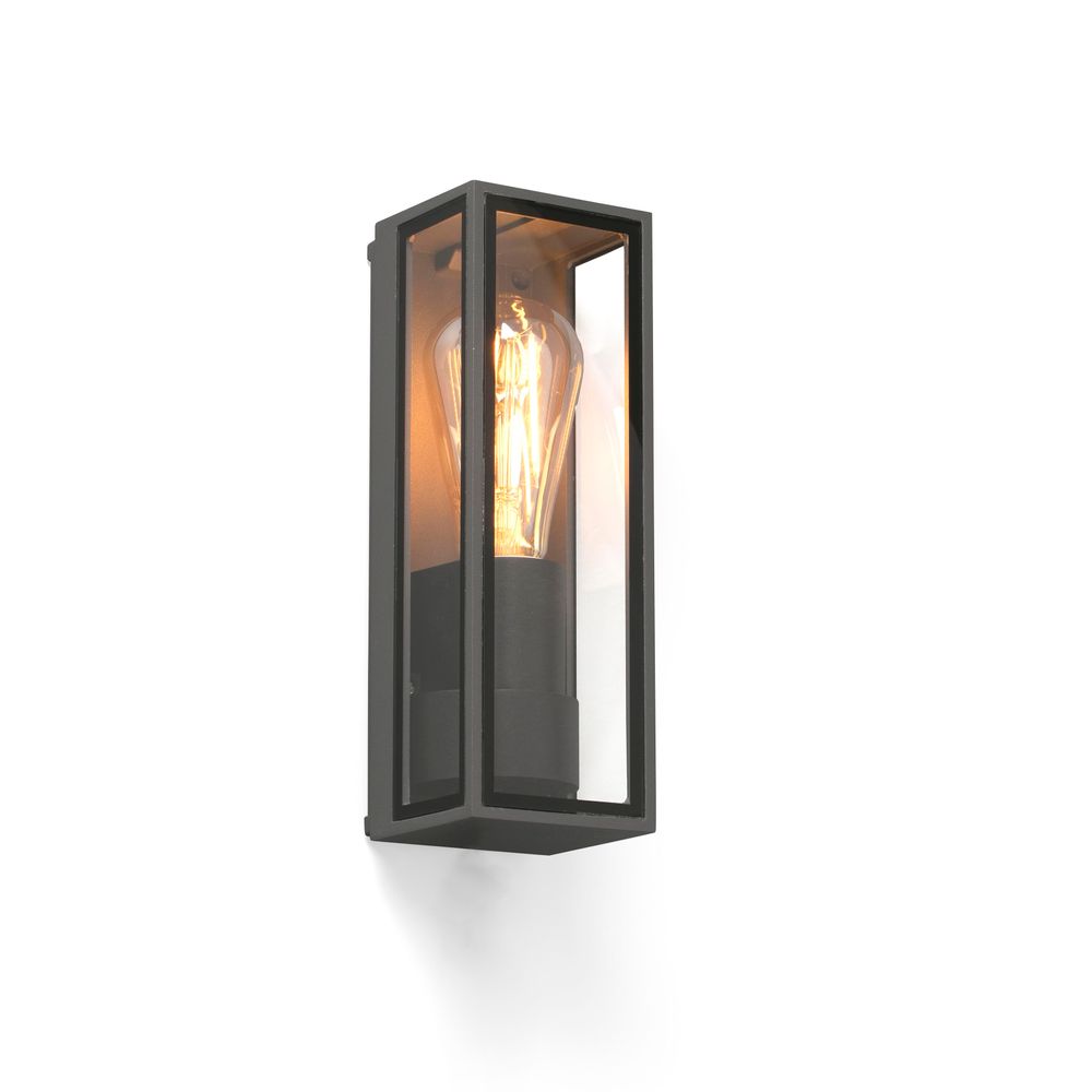 Außenwandleuchte TAMASHI IP65 Dunkelgrau mit stylischem Design und warmem Licht.