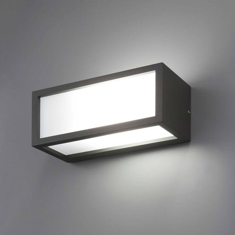Außenwandleuchte TEJO IP54 Dunkelgrau moderne LED-Wandleuchte für außen mit rechteckigem Design