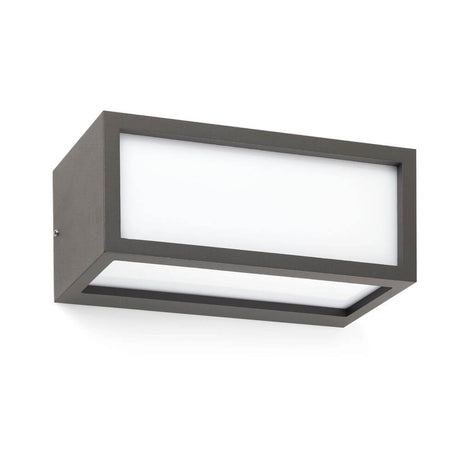 Außenwandleuchte TEJO IP54 Dunkelgrau moderne LED-Außenleuchte in rechteckigem Design