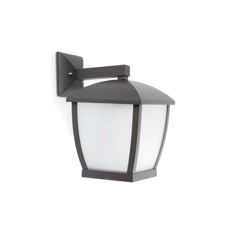 WILMA outdoor wall light IP44 Dark grey mounted on a wall, modern design, weather-resistant.