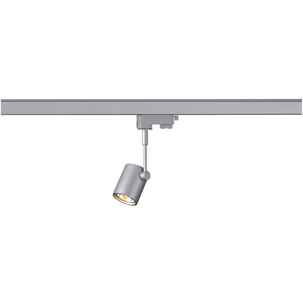 BIMA I Leuchtenkopf Silbergrau GU10 max. 50W inkl. 3P.-Adapter an Hochvolt-Schiene