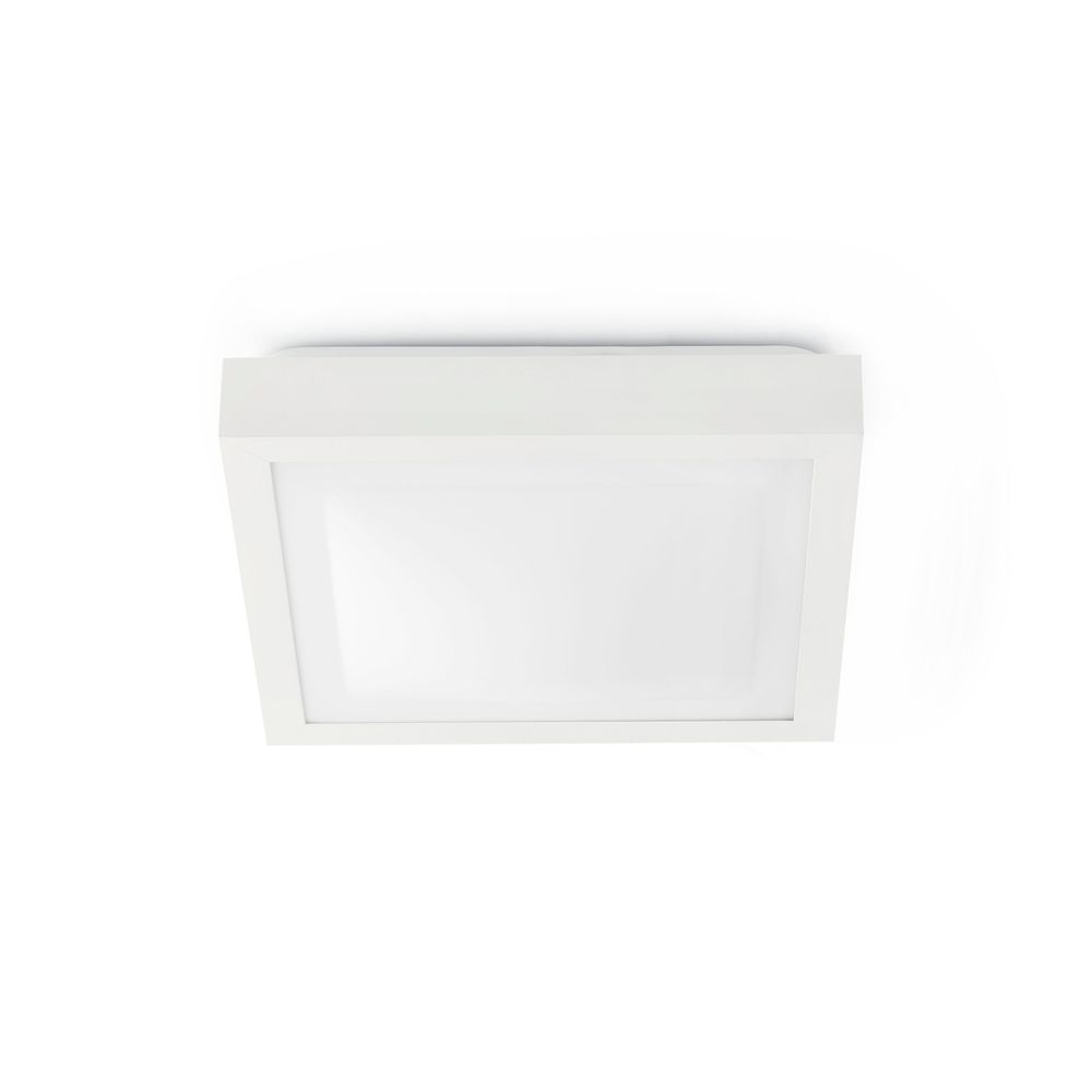 Bad-Deckenlampe Tola-2 IP44 Weiß - moderne, quadratische Deckenleuchte in Weiß für Badezimmer.
