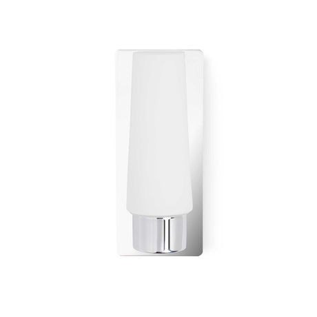 Doka-1 bathroom wall light IP44 Chrome - elegant wall light with a chrome finish and white lampshade.