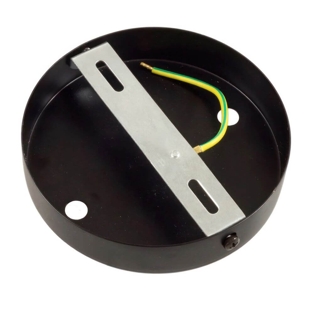 Baldachin 2-fach Ø 12cm, Metall Lampenbaldachin für doppelte Lichtquelle an Wand oder Decke.