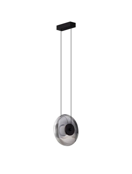 Ballet pendant light Ø 26cm black in an elegant, modern design look with transparent glass and black aluminium.