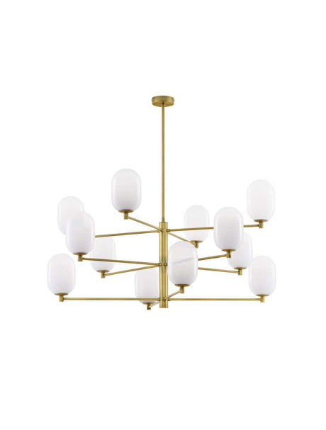 Balor hanglamp 12-lichts goud, wit